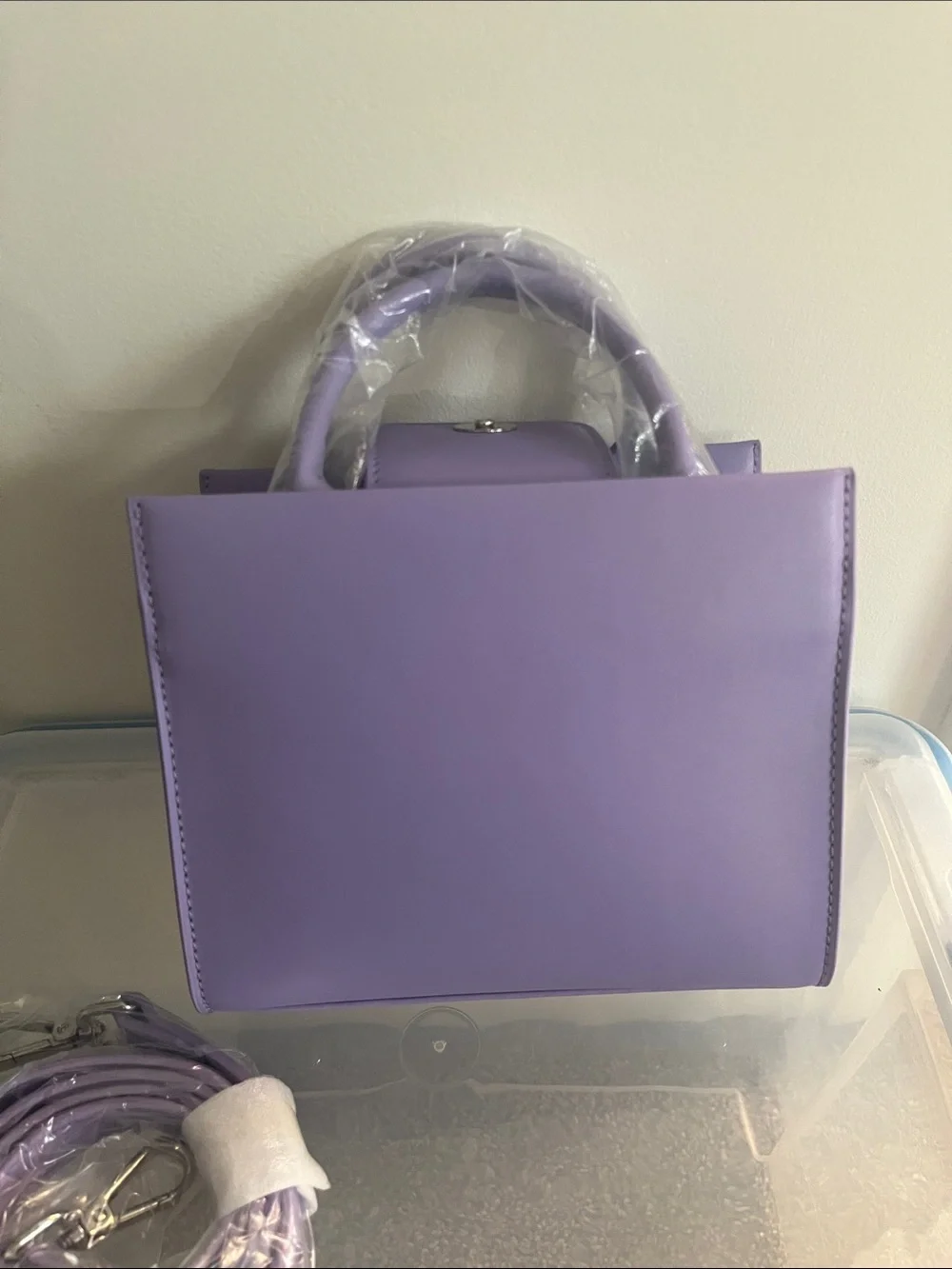 Brandon Blackwood Lavender Top-Handle Tote Bag - End Systemic Racism Detail